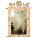 C. 1960 Rare Ray Incobal Carved Wood Mirror