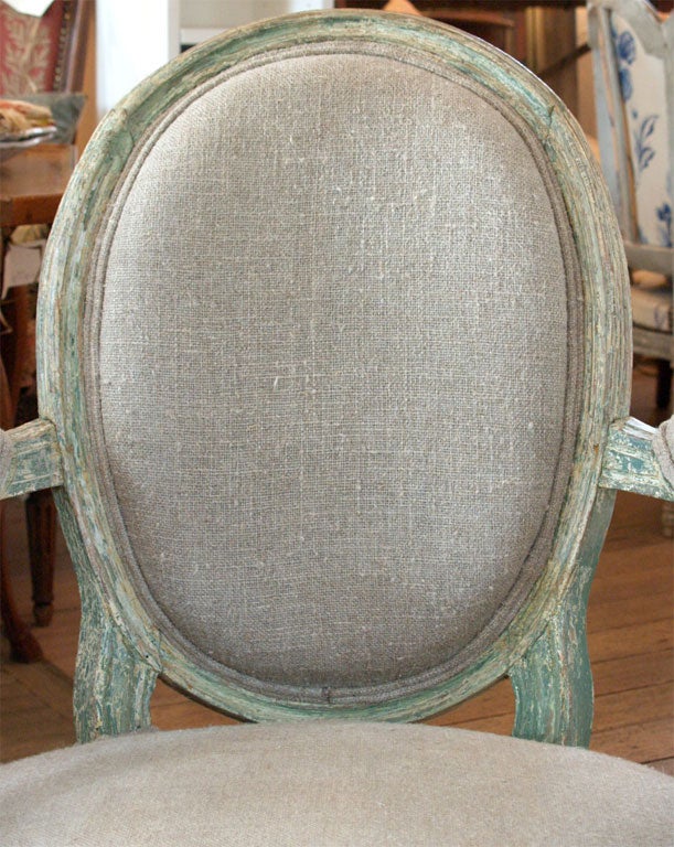 French Louis XVI Fauteuil For Sale