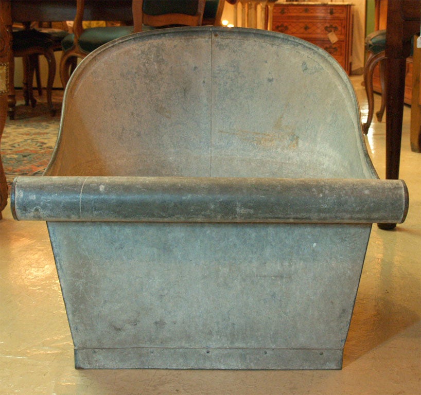 Early French Zinc Bathtub 2