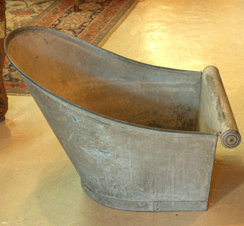 Early French Zinc Bathtub 4