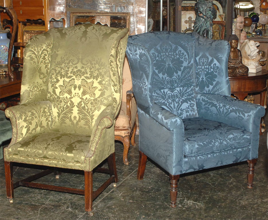 One late 18th C. English, One early 19th C. American Wingchair