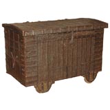 Antique Iron Mounted Indian Dowry Chest