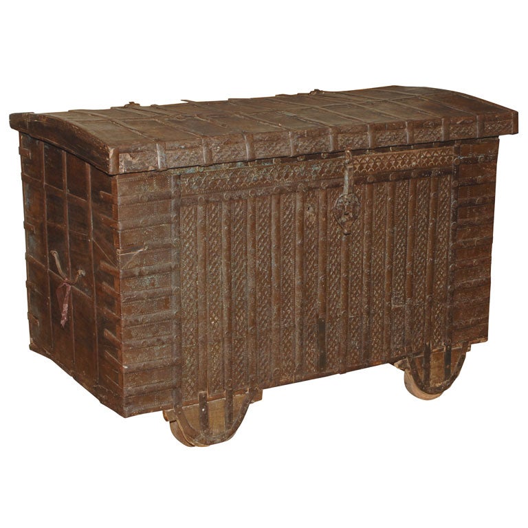 Iron Mounted Indian Dowry Chest