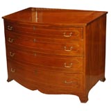 Pear Wood Inlaid Bow Fronted Chest