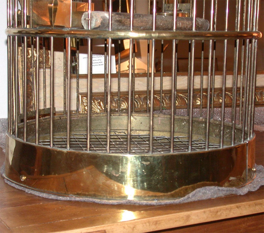 English Large 19th Century Brass Bird Cage