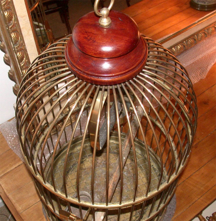 Large 19th Century Brass Bird Cage 2