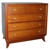 French Mahogany Chest with Original Brass Pulls
