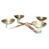 Handmade Hammered Brass Candelabra