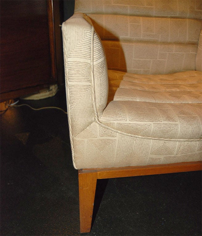 Mid-20th Century High-Back Mahogany Lounge Chair, Model 5961, by Edward Wormley for Dunbar