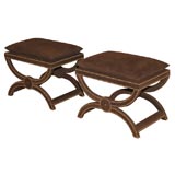 CANDACE BARNES NOW: CORONA Chocolate Brown Leather Stool