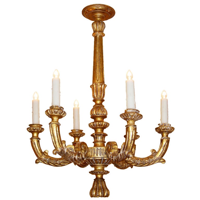 Louis XVI Style Giltwood Chandelier (GMD#1406)
