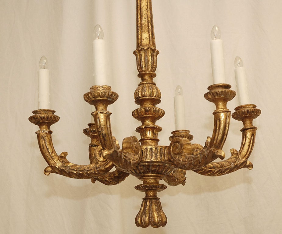 Louis XVI Style Giltwood Chandelier (GMD#1406) 1