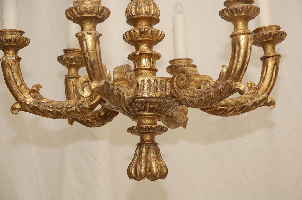 Louis XVI Style Giltwood Chandelier (GMD#1406) 3