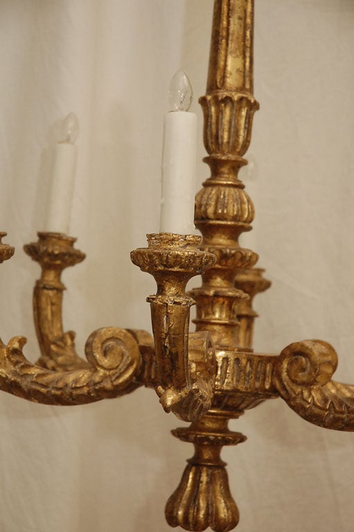 Louis XVI Style Giltwood Chandelier (GMD#1406) 5