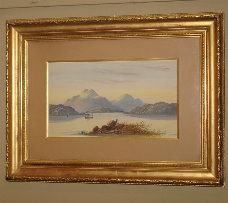 19th Century Matched pair of Continental school watercolours For Sale