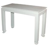 Lacquered Linen Console Table