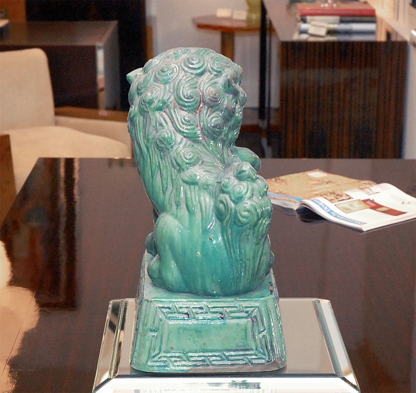 Tony Duquette Ceramic Foo Dog In Good Condition In Los Angeles, CA