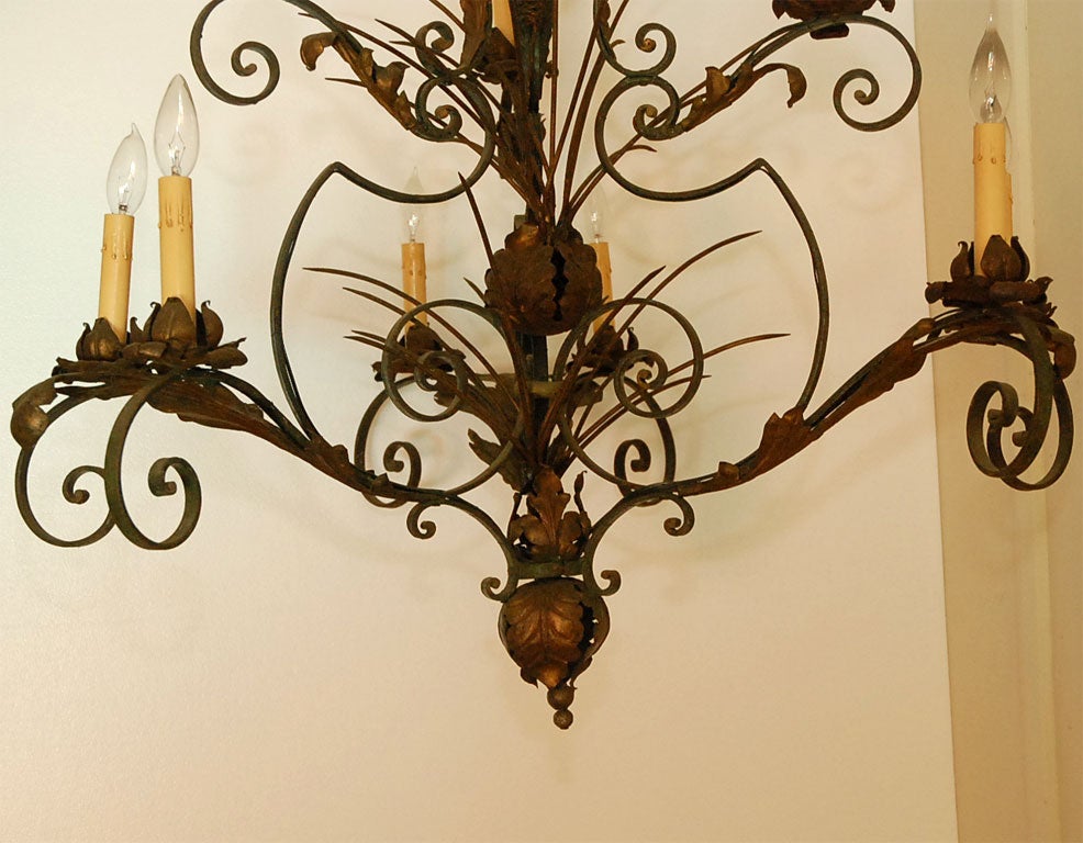 French Wrought Iron Chandelier