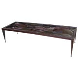 Iron Sculpted Base Coffee Table
