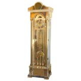 Great Lucite And Brass Clock By Howard Miller
