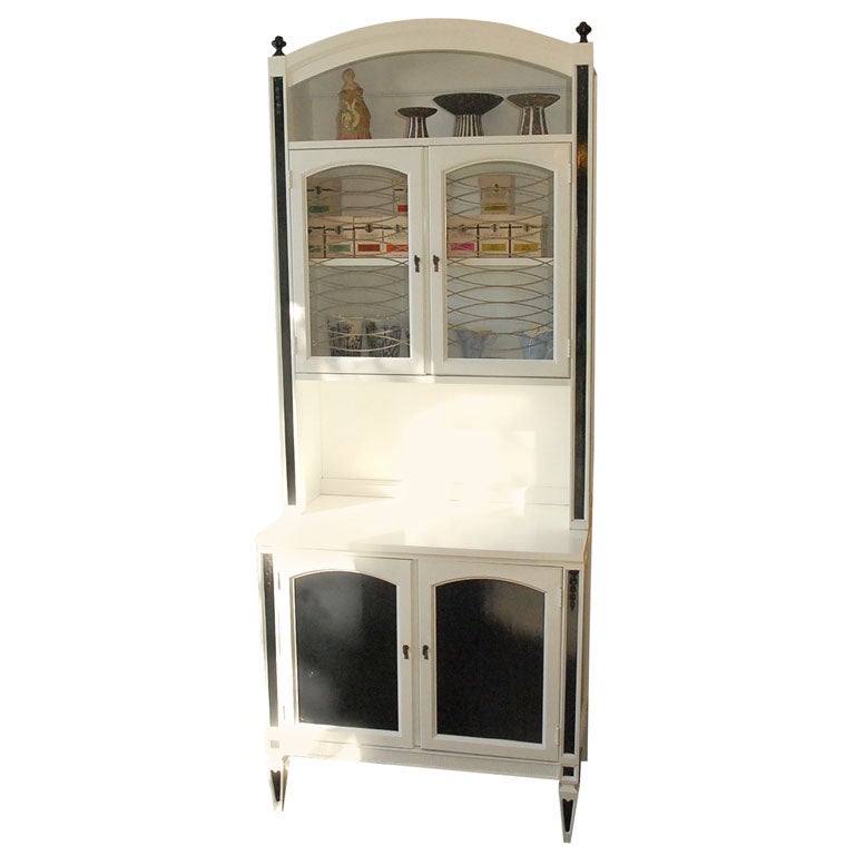 Black & White Enamel Cupboard
