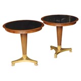 Incredible Pair of 1940
s Side Drink Tables- Vintage Incredible Pair of 1940
s Side Drink Tables-