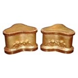 Pair of French Giltwood Pricket Stick Plinths