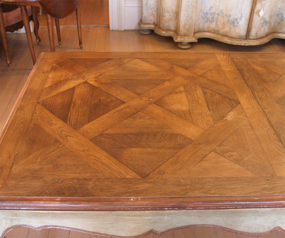 Italian Versailles Parquet Top Dining Table For Sale