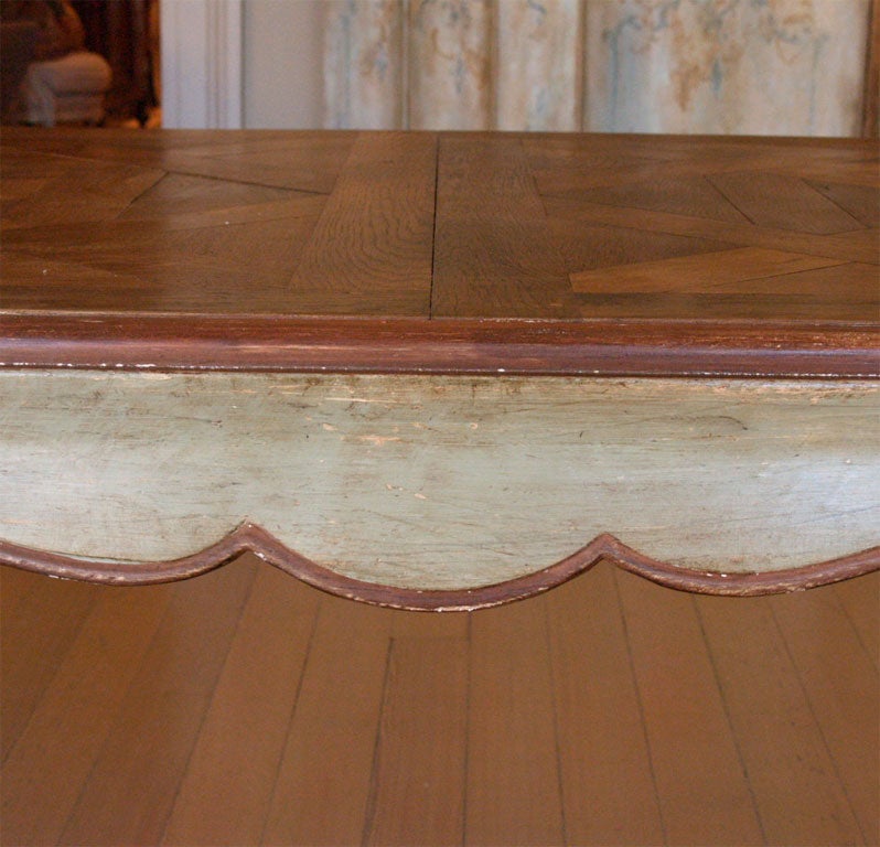Versailles Parquet Top Dining Table For Sale 1