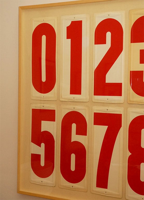 Mid-20th Century Vintage Gas Station Numbers