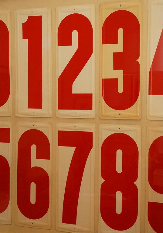 Metal Vintage Gas Station Numbers