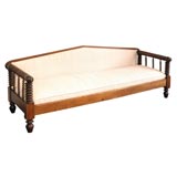 19THC EARLY SOFA/GINNY LIND STYLE IN 19THC HOMESPUN LINEN Antique 19THC EARLY SOFA/GINNY LIND STYLE IN 19THC HOMESPUN LINEN