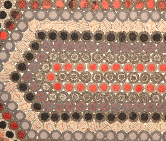 19th Century 19THC WOOL PENNY RUG MOUNTED FROM PENNSYLVANIA IN GREAT COLORS