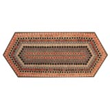 19THC WOOL PENNY RUG MOUNTED FROM PENNSYLVANIA IN GREAT COLORS