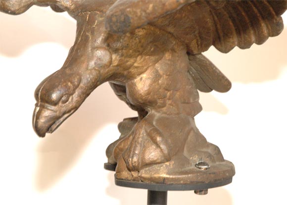 Iron 19THC ORIGINAL GILDED CAST IRON & MOUNTED EAGLE /PENNSYLVANIA