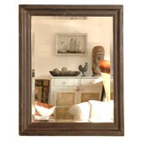 Used 19THC ORIGINAL OLD SURFACE FRAME WITH BEVELED EDGE MIRROR