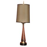 Vintage Murano Lamp with New Silk Shade