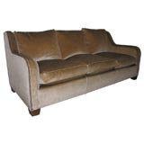 Used Deco-Style French Three Seat Sofa with Nailhead Studding