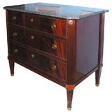 Jansen Style French Commode with Green Marble Top