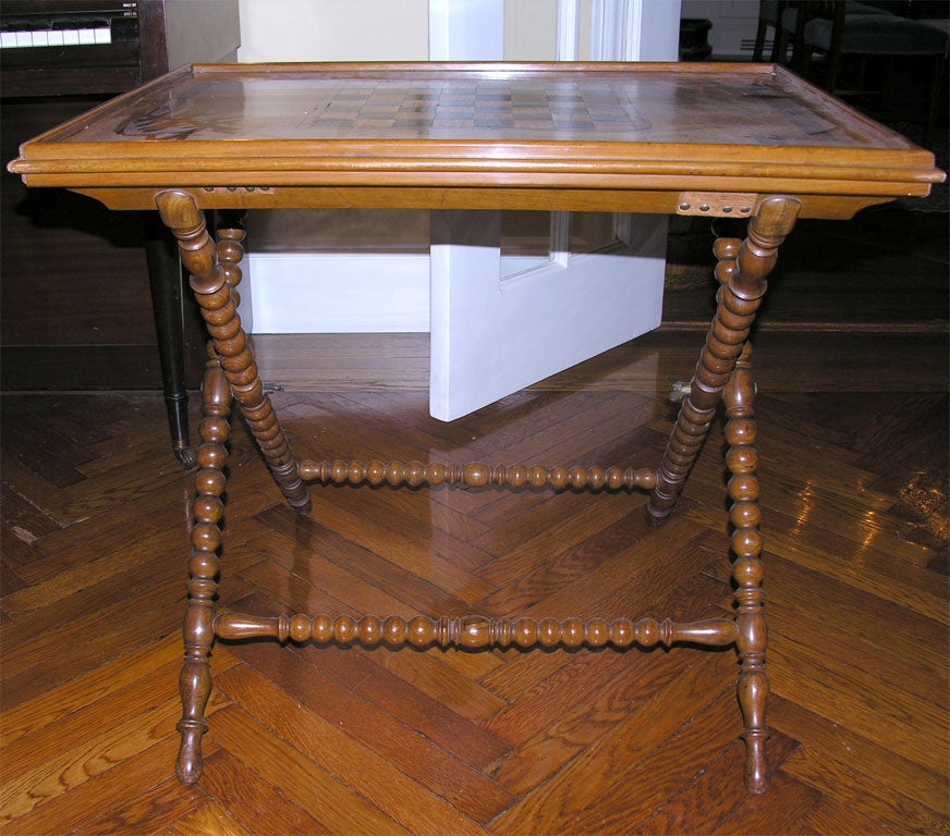 WALNUT GAMES TABLE