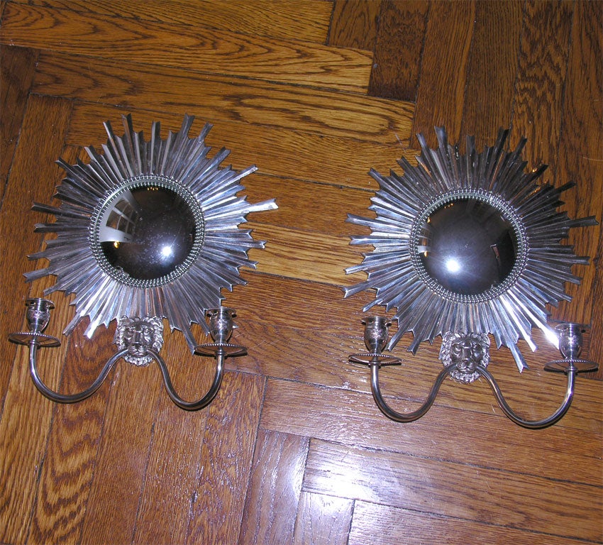 French Pair of Louis XIV Style Sconces For Sale