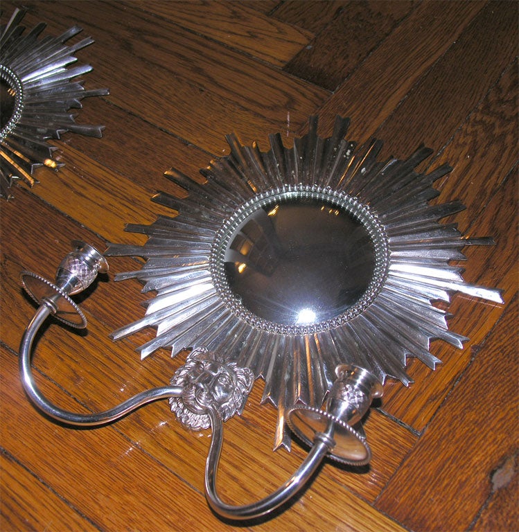 Pair of Louis XIV Style Sconces In Excellent Condition For Sale In New York, NY