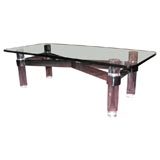 Lucite and Chrome Coffee Table Lucite and Chrome Coffee Table