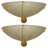 Pair of Tricolored Gold Murano Sconces