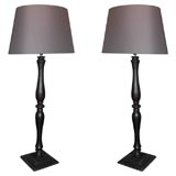 a pair of lamps made from Antique architectural parts