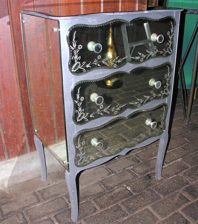 French  Mirrored Chest