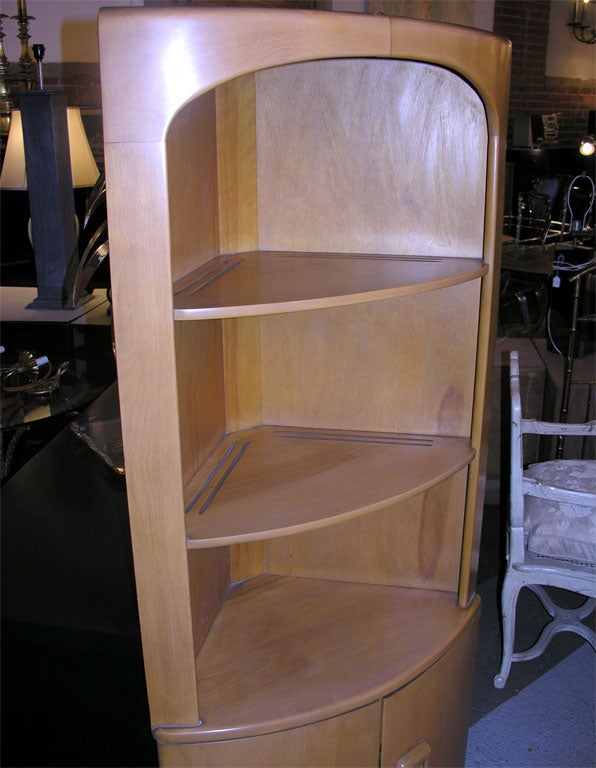 Mid-20th Century Rare Pair Heywood Wakefield Corner Cabinets