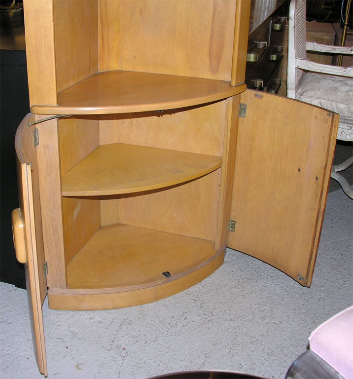Rare Pair Heywood Wakefield Corner Cabinets 1