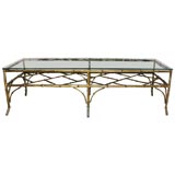 Long Iron Faux Bamboo Coffee Table