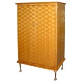 Vintage Parquetry of Sycamore Armoire by Jules Leleu